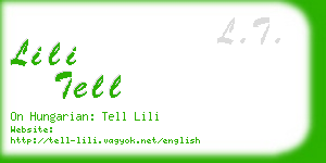 lili tell business card